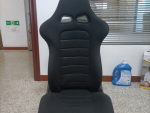 JBR 9019 urheiluistuin setti 2 kpl, musta kangas, säädettävä selkänoja